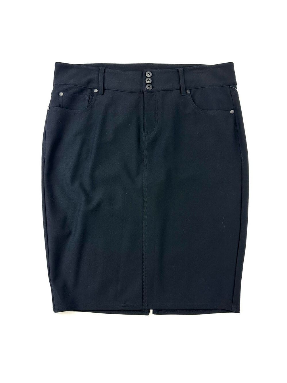 Torrid ponte midi black skirt Size 16 NEW with tags 5 pocket zip fly Officewear